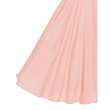 GownTown Womens 1950s Vintage Retro Party Swing Dress Rockabillty Stretchy Dress Pink