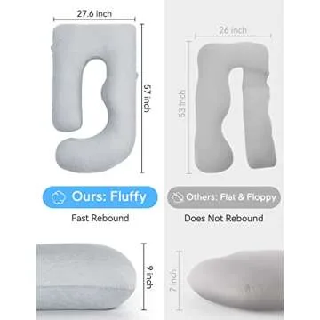 Momcozy U-Shaped Full Body Pregnancy Pillow for Comfort