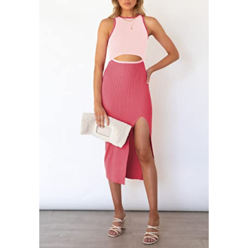 Elegant Pink Queen Cutout Midi Dress for Every Occasion