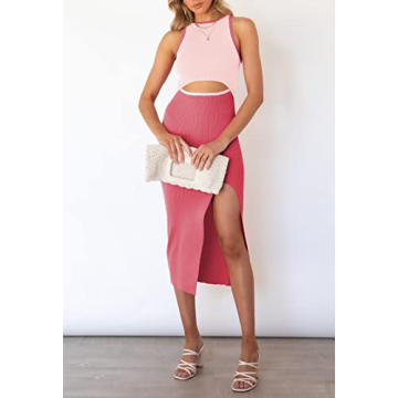 Elegant Pink Queen Cutout Midi Dress for Every Occasion