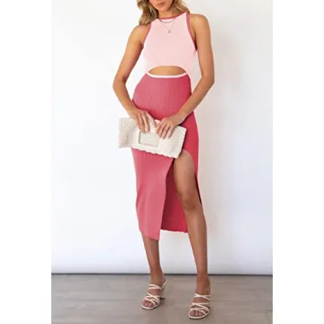 Elegant Pink Queen Cutout Midi Dress for Every Occasion