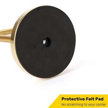 Elegant Gold Hand Towel Holder with Sturdy Stand