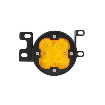 Auxbeam 3" 80W 9600LM LED Pods (ZD000676) w/Flush Mount Brackets & Amber Covers, Spot Flood Combo Offroad Lights Toyota Fog Lights for Tacoma Tundra 4Runner, Bundle