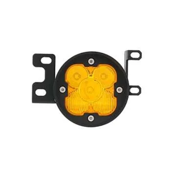 Auxbeam 3" 80W 9600LM LED Pods (ZD000676) w/Flush Mount Brackets & Amber Covers, Spot Flood Combo Offroad Lights Toyota Fog Lights for Tacoma Tundra 4Runner, Bundle