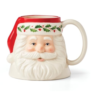 Lenox Holiday Santa Mug - Multicolor Christmas Drinkware (16 oz)