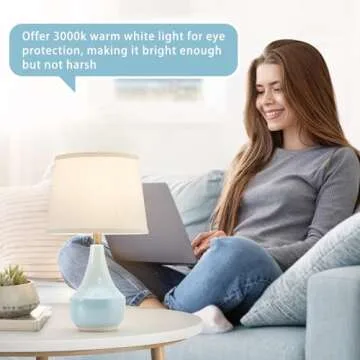 GyroVu Table Lamp Set of 2 Stylish Nightstand Lamps