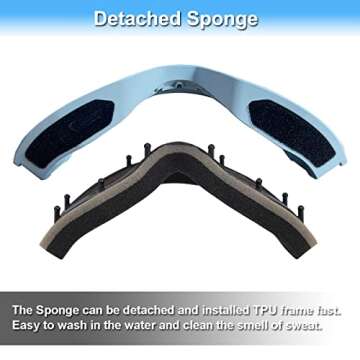 EXP VISION Ski Goggles Snowboard for Men Women, OTG Anti Fog UV Protection Snow Goggles (Grey Frame Dream Blue)