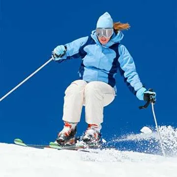 EXP VISION Ski Goggles Snowboard for Men Women, OTG Anti Fog UV Protection Snow Goggles (Grey Frame Dream Blue)