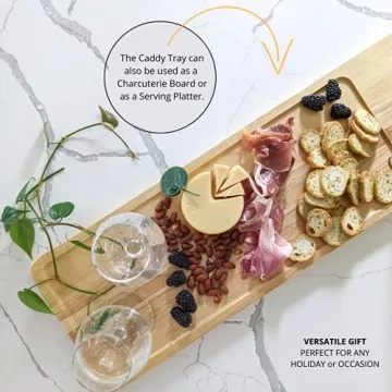 Elegant Zeek Bathtub Caddy Tray - Natural Solid Wood Gift