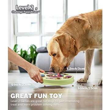 Joansan Dog Puzzle Toys, Interactive Dog Game, Dog Enrichment Toys for Puppy Mentally Stimulating Treat Dispenser Dog Treat Puzzle Feeder for Small,Medium and & Large Dogs Treat Training