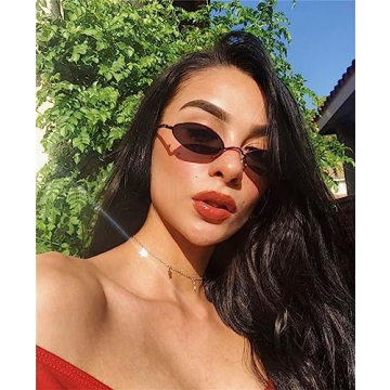 GIFIORE Oval Sunglasses - Vintage 90s Style & UV Protection