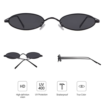 GIFIORE Oval Sunglasses - Vintage 90s Style & UV Protection