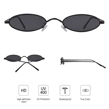 GIFIORE Oval Sunglasses - Vintage 90s Style & UV Protection
