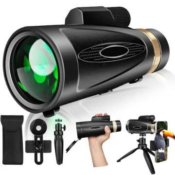 High Power Monocular Telescope with Smartphone Adapter