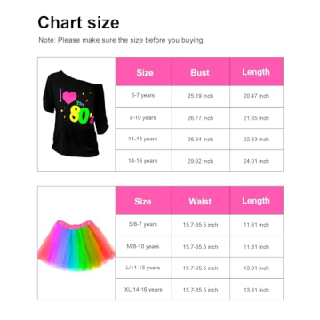 Blulu 80s Costume Set for Kids - Dress Up Fun!