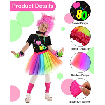 Blulu 80s Costume Set for Kids - Dress Up Fun!
