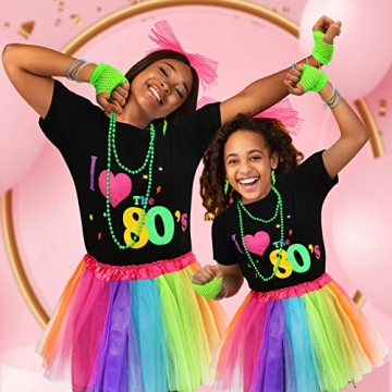 Blulu 80s Costume Set for Kids - Dress Up Fun!