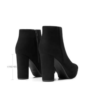 DREAM PAIRS Women's Stomp High Heel Ankle Boots