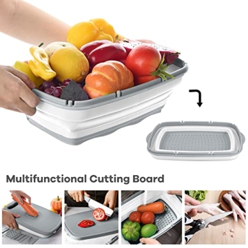 HI NINGER Multi-Function Collapsible Cutting Board