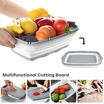 HI NINGER Multi-Function Collapsible Cutting Board