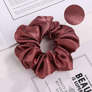 Elegant ZBORH Satin Hair Scrunchies Set for Women