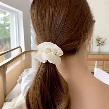 Elegant ZBORH Satin Hair Scrunchies Set for Women