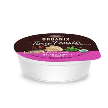 Castor & Pollux Organix Tiny Feasts Grain Free Organic Turkey Recipe Dog Food Trays, 3.5oz cans (Pack of 12)