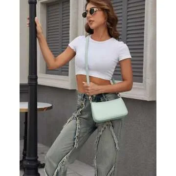 NIUEIMEE ZHOU Vegan Leather Shoulder Bag for Women