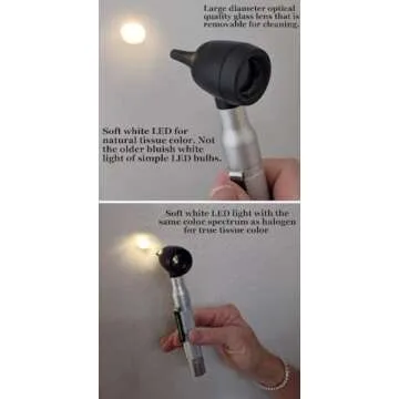 4th Generation Doctor Mom LED Pocket Pro Otoscope with Both Adult and Pediatric Disposable Specula Tips, Battery, and Protective Hard Plastic Case