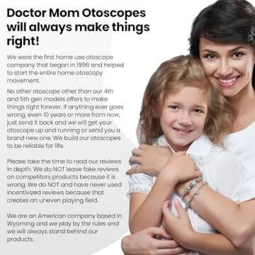 4th Generation Doctor Mom LED Pocket Pro Otoscope with Both Adult and Pediatric Disposable Specula Tips, Battery, and Protective Hard Plastic Case