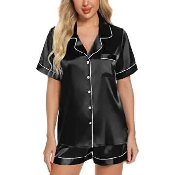 Elegant Silk Satin Pajamas Set for Women - Comfort & Style