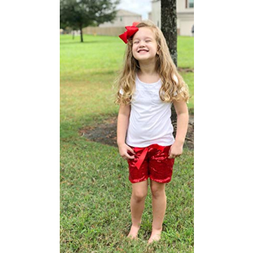 Cilucu Baby Girls Sequin Shorts for Toddlers - 3T Sparkle