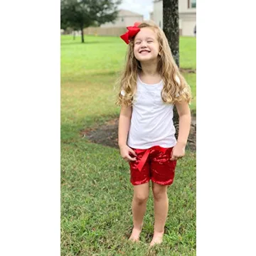 Cilucu Baby Girls Sequin Shorts for Toddlers - 3T Sparkle