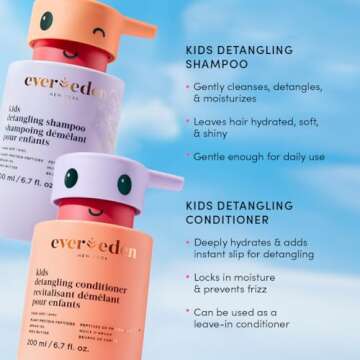 Evereden Vegan Happy Hair Duo: Kids Shampoo & Conditioner Set