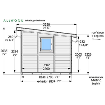Allwood Solvalla 172 SQF Cabin Kit Garden House
