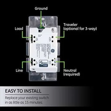 GE Enbrighten Smart Toggle Switch Compatible with Alexa