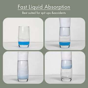 GLLQUEN BABY Burp Cloth Burping Towels Absorbent Soft Burping Rags for Newborns, Large Contoured Cotton Burp Cloths Unisex for Boys and Girls