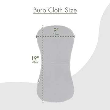 GLLQUEN BABY Burp Cloth Burping Towels Absorbent Soft Burping Rags for Newborns, Large Contoured Cotton Burp Cloths Unisex for Boys and Girls