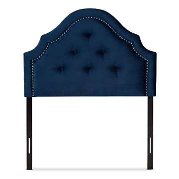 Baxton Studio Headboards, Twin, Navy Blue