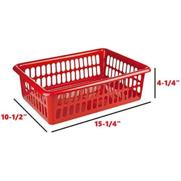 Zilpoo Colored Storage Baskets - 6 Pack of Durable Organizers