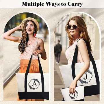 AUNOOL Monogram Tote Bags Unique Personalized Gifts