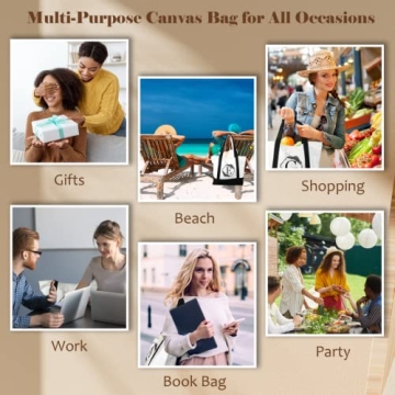 AUNOOL Monogram Tote Bags Unique Personalized Gifts