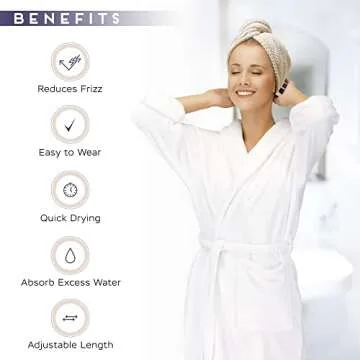 SimpleField 2 Pack Microfiber Hair Towel Wrap for Women, Anti Frizz Quick Drying Hair Turban for All Hair Style, Absorbent and Lightweight (Beige + Grey)