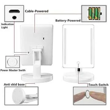 Gotofine LED Makeup Mirror with 10x Magnification