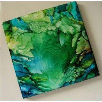 Creative Hobbies 12 Pack of Glossy White Glazed Ceramic Tiles for Alcohol Ink Painting, Decorating, Arts & Crafts, 4.25 x 4.25 Inch Square, Ready-to-Paint Ceramics