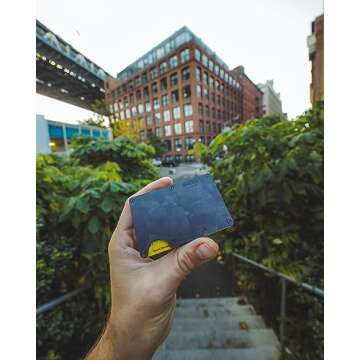 The Ridge Wallets for Men - Slim Minimalist Wallet For Men, Front Pocket, RFID - Card Holder Wallet - Forged Carbon