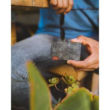 The Ridge Wallets for Men - Slim Minimalist Wallet For Men, Front Pocket, RFID - Card Holder Wallet - Forged Carbon