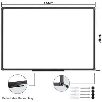 JILoffice Magnetic Whiteboard with Scratch-Resistant Surface