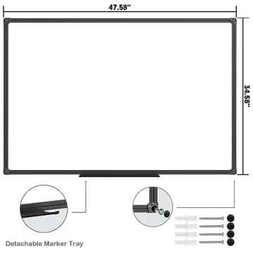 JILoffice Magnetic Whiteboard with Scratch-Resistant Surface