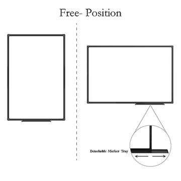 JILoffice Magnetic Whiteboard with Scratch-Resistant Surface